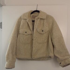 Cream Sherpa Jacket